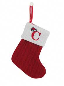 Capital Letter Christmas Stocking Decorations, Christmas Stockings, Double-Sided Fireplace Stockings, Party Decorations, New Year Party Favors, Personalized Initials Stockings, Family Holiday Christmas Party Decorations, Birthday, Christmas, Christmas Decorations, Christmas Tree Decorations, Baby Shower, Baby Supplies, Holiday Decorations, Baby Party Supplies. Party Props, Party Decorations