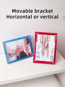 Soporte de escritorio para exhibir fotos instantáneas de 3 pulgadas, portafotos magnético de colores mini, accesorio decorativo creativo para el hogar