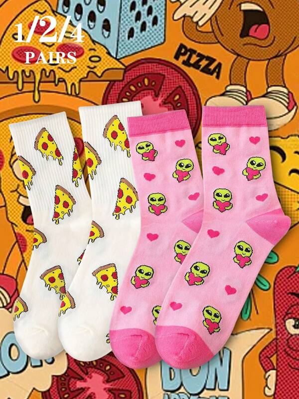 1/2/4PAIRS,The New Clothing Style Is Designed Simply, And The Socks Have Diverse Functions. These Short Socks Are Comfortable To Wear And Highly Absorbent. They Are Suitable For Daily Wear, Sports, Office Work, And Casual Styles, And Can Be Used Throughout The Year. The Valentine's Day Short Socks Are Suitable For Both Men And Women And Are Mid-Calf Length. A Brand-New Halloween Series.