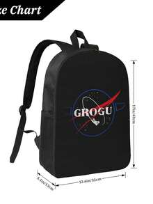 Grogu Backpack For School Travel Backpack Men Women School Computer Bookbag Cartoon Anime Manga College Student Daypack Bag - màu đen - Xem 4