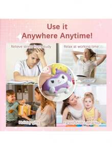 Sanrio 6cm创意三丽鸥Hello Kitty慢回弹减压玩具My Melody肉桂卷布丁狗Kuromi卡通人物PVC回弹玩具减压公仔办公室减压疗愈创意捏捏音乐礼物奖品情人节礼物