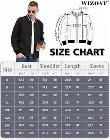 Mens Casual Lightweight CoatChristmas MQ4K - 黑色 - 查看 9