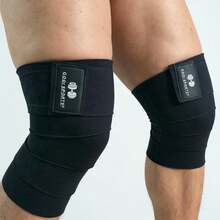 GOGI SPORTS Knee Wraps Vendas Para Rodilla Calidad Premium Crossfit Gym - Negro - Ver 3