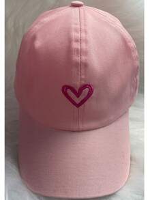 BONÉ INFANTIL ROSA - BORDADO CORAÇÃO - 4 A 10 ANOS - Rosa Bebê - Visão 1