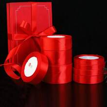 2 piezas Conjunto de cintas navideñas, burdeos y verde oscuro, materiales para hacer flores de rosa para decoración navideña DIY, decoración de bodas, adecuado para manualidades DIY, envoltura de regalos, decoración de bodas - Cinta de lazo hecha a mano para empaquetado, exhibición y empaquetado de joyería, elaboración de cuentas y joyería, cinta decorativa para fiestas navideñas, cinta de satén para empaquetar pasteles, cinta decorativa para respaldos de sillas