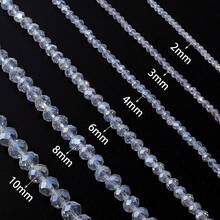 1 hạt pha lê bàn tính AB nhiều mặt màu trắng, nhiều kích cỡ 3/4/6/8/10mm, hạt DIY đa năng nhiều màu sắc thời trang dùng để làm vòng tay, vòng cổ, làm đồ trang sức, mặt dây chuyền, móc khóa, đồ trang trí - Trắng - Xem 5