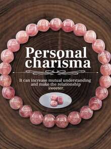 1pc Natural Crystal Beaded Bracelet, Elastic Stretch Bracelet Suitable For Men And Women, Daily Wear - Natural Stone Bracelet - View 27