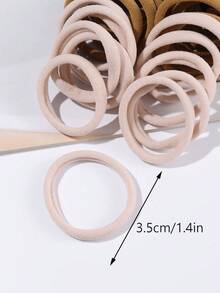 50 chiếc dây buộc tóc đơn giản và tiện dụng, phụ kiện tóc hàng ngày tại nhà phù hợp cho các bé gái trong mùa tựu trường. - Nhiều màu - Xem 6