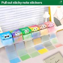105 Hojas de Notas Adhesivas Transparentes Color Perla, Lindas Multicolor con Caja de Almacenamiento, Suministros de Oficina y Estudio, Regreso a Clases, Organización de Escritorio, Regalo (Color y Estilo Aleatorios) - Multicolor - Ver 2