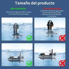 Bomba Sumergible Metálica 1/2 Hp Para Agua Limpia Sucia - Tipo de Enchufe B USA (110-127V) - Ver 9