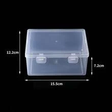 4 Piece Of Transparent Buckle Open-Type Portable Sundry Storage Box In Small, Medium And Large Sizes, Suitable For Storing Hair Accessories, Small Items On The Desktop, Dustproof And Anti-Fouling. - Clear - View 13