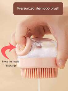 硅胶头皮按摩刷，多用途洗发梳理清洁剂（塑料制品轻微划痕属正常现象，不影响使用），美发套装，美发工具套装，发饰，美发工具 - 彩色 - 查看 3