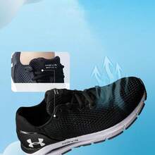Under Armour Giày thể thao HOVR  4 CN mới dành cho nữ, giày thể thao nhẹ, thoáng khí và có đệm lót êm ái - Đen và trắng - Xem 7