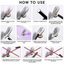 0.5oz Cat's Eye Gel Polish With 15ML Holographic Glitter Glitter Translucent Jelly Color Magnetic Polishing Salon DIY At Home - 紅色 - 查看 7