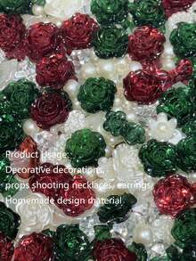 Eisartig mintgrün-rosa gemischtes Muster mit Löchern, selbstgemachtes DIY Cream Gel Regal, Idol-Shooting Requisiten, Dekorativer Anhänger mit Löchern, Cream Gel Zubehörmaterial, hochwertige, detaillierte und glänzende DIY Cream Gel Handyhülle für Zuhause, antike Kühlschrankgummi Haarclip Schmuckzubehör aus Harz - Verschiedenfarbig - Übersicht 9