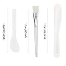 Set de 6 tazones de mezcla de silicona para mascarillas faciales - Herramienta profesional para mezclar mascarillas faciales (Blanco)