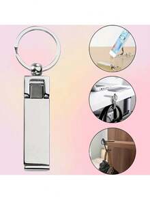 1 chiếc móc khóa kim loại đa năng, giá đỡ điện thoại tiện dụng, móc treo túi bên hông bàn, dụng cụ thần kỳ, chắc chắn và bền bỉ, mặt dây chuyền di động. - Nhiều màu - Xem 12