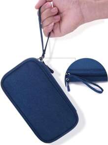 Dual Layer Waterproof Shockproof Electronics Organizer Bag, Portable Travel Charger Cable USB Drive Earphone Storage Pouch For Holiday Travel, Outdoor Activities Cable Organizer Charger Accessories Travel Essentials