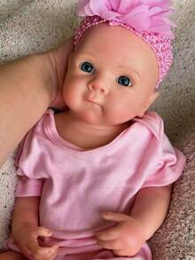 Bettie Doll head 1-4 1个18英寸涂漆硅胶贝蒂女孩娃娃,手工制作柔软硅胶公主重生娃娃 - 全身硅胶材质,逼真肤色,可张嘴,解剖结构精准,是女孩的完美伴侣或收藏礼物,也是圣诞礼物的理想之选。 - 彩色 - 查看 5