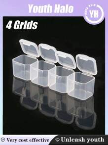 Detachable Jewelry Storage Box, 4/28/56 Slots With Lid, Small Items Organizer Box, Foldable Closure, Suitable For Diamond Painting, Tools And Nail Supplies, Transparent Jewelry Display Box, Detachable Multi-Function Jewelry Organizer Box, Suitable For Rings, Earrings, Nails, Anti-Oxidation Gift For Mom, Gift For Women And Girls, Christmas Gift, Thanksgiving Gift, New Year Gift, Jewellery Box, Pouch, Makeup Brush Holder, Brush Holder, Perfume Organiser, Pouch Bag, Gifts Christmas Gifts, Gift Ideas For Women - Clear - View 11