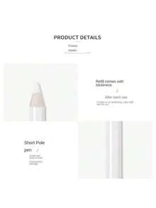 1pc/5pcs/10pcs/50pcs/100pcs Nail Art Rhinestone Pencil Nail Gems Manicure Nail Decoration Pencil Tool Dotting Pen With Pearl Rhinestone - White - View 4