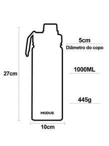 MODUS 1000ml Water Bottle Insulated Cold/Heat With Rope Portable Stainless Steel Sports Cup - Blue - View 4