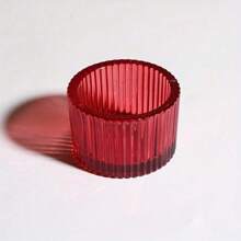 1 件，烛台，优雅垂直图案烛杯，适用于家居装饰和特殊场合，适用于餐桌、咖啡桌、客厅和茶灯 - 彩色 - 查看 8