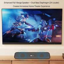 Lenovo Altavoz B01 con controladores duales, sonido potente, fuente de alimentación USB y transmisión dos en uno, cuerpo delgado, ahorra espacio, versátil para la oficina y el entretenimiento. - Negro - Ver 6