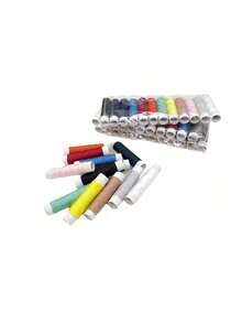 DIY刺绣指南、缝纫教程、缝纫入门指南，提升手工技能，适合初学者和刺绣爱好者，包含钩针编织、缝纫工具、钩针套装、缝纫套装和缝纫线。可作为礼物送给同学、朋友、老师，也可作为生日礼物、圣诞礼物。返校用品，大学宿舍必备，方便携带。 - 彩色 - 查看 7