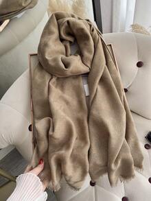 1条复古豹纹提花金线围巾，女士时尚百搭空调房披肩，春秋季外套，防晒装饰披肩，适合日常搭配及户外穿着。 - 彩色 - 查看 5