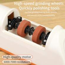 Elektryczna ostrzałka do noży kuchennych, 3-stopniowe ostrzenie i polerowanie, narzędzie do ostrzenia noży, odpowiednia do noży stalowych i ceramicznych, profesjonalna elektryczna ostrzałka do noży z 3-stopniowym ostrzem diamentowym, precyzyjna prowadnica kątowa 20° do szybkiego ostrzenia, naprawy/renowacji/polerowania ostrzy