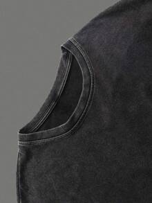 Men's Plus Size Tee, Earnhardt 7 Championships Racing Car Pure Cotton Street Style Short Sleeved Summer Retro Washed T-Shirt,Vintage Graphic T Shirts - 黑色 - 查看 3