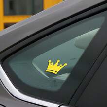 Pegatinas decorativas con diseño de corona, adecuadas para ventanas de coche, espejos retrovisores, carrocería del coche - Unitalla - Ver 2