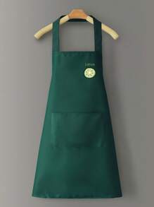 1 pieza Delantal impermeable y resistente al aceite unisex, adecuado para cocina moderna en el hogar, se puede usar en la cocina, baño y el hogar. Patrón de logotipo aleatorio (Arcoíris o Cactus), Bolsillo aleatorio (1 o 2), Color de tira para el hombro aleatorio (Negro o Blanco), Cabeza de ciervo pequeña aleatoria (Roja o Blanca)