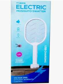 Rechargeable Mosquito Killer Racket, Electric Fly And Mosquito Killer - Multicolor - View 8
