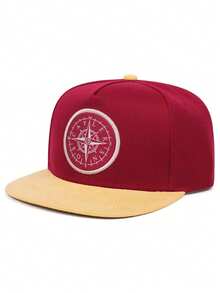 1顶男女通用平沿帽，带指南针刺绣，街舞嘻哈棒球帽 - 指南針 - 查看 13