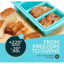 Silicone Freezer Tray With Lid-Soup Freezer Container Molds-2-Cup Extra Large Ice Cube Tray-Makes 4 Perfect 500ml Portions Cubes, For Freezing Soup,Stews,Sauces.Oven&Dishwasher-Safe(2-Pack)-585515 - 1-cup - 查看 9