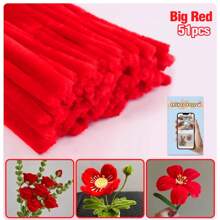 51 件/套超值装 DIY 管道清洁器散装带教程视频，适合花朵，60 种颜色加密雪尼尔茎，适合返校季节，30 厘米彩色管道清洁器工艺用品彩色雪尼尔茎，管道清洁器毛绒金属丝茎有线扭棒发带，价格实惠，质量好，漂亮，非常适合商务 Ganda Ng Kulay 质量好，颜色不一样 - 彩色 - 查看 3