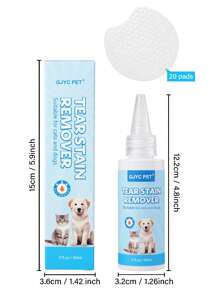 GJYC PET 2 Fl Oz Pet Tear Stain Remover - Gentle Yet Effective Tear Stain Cleaner - Keeps Cats & Dogs' Faces Fresh & Clean - Multicolor - View 8