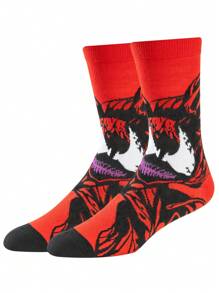 Marvel 1/6 Pairs Authentic Halloween Spider-Man Venom Superhero New Year Gift Socks, Cartoon Christmas New Year Character Hero Socks For Men And Women, Creative And Interesting Socks - Multicolor - View 10