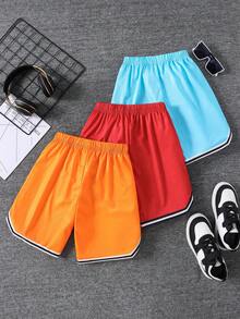 Bộ 3 quần short thể thao thoáng khí, nhanh khô dành cho bé trai tuổi teen, in chữ "Los Angeles, California, Chicago", thích hợp cho mùa xuân/hè. - Nhiều màu - Xem 9