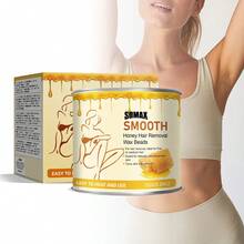 1Pc 150g SMOOTH ULTRA SENSITIVE ZINC OXIDE WAX Semoves Short-Stubborn Hair Mild And Non Irritating Hair Removal Lazy People Can Also Easily Get Started - 黃色 - 查看 2