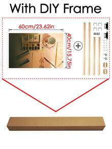 1pc Customized Large Canvas Poster, Can Be Customized For Decoration, Personalized Large Canvas Printing, Can Choose DIY Frame Or Canvas Only, Suitable For Christmas/Bedroom Decor - Cartoon - View 11