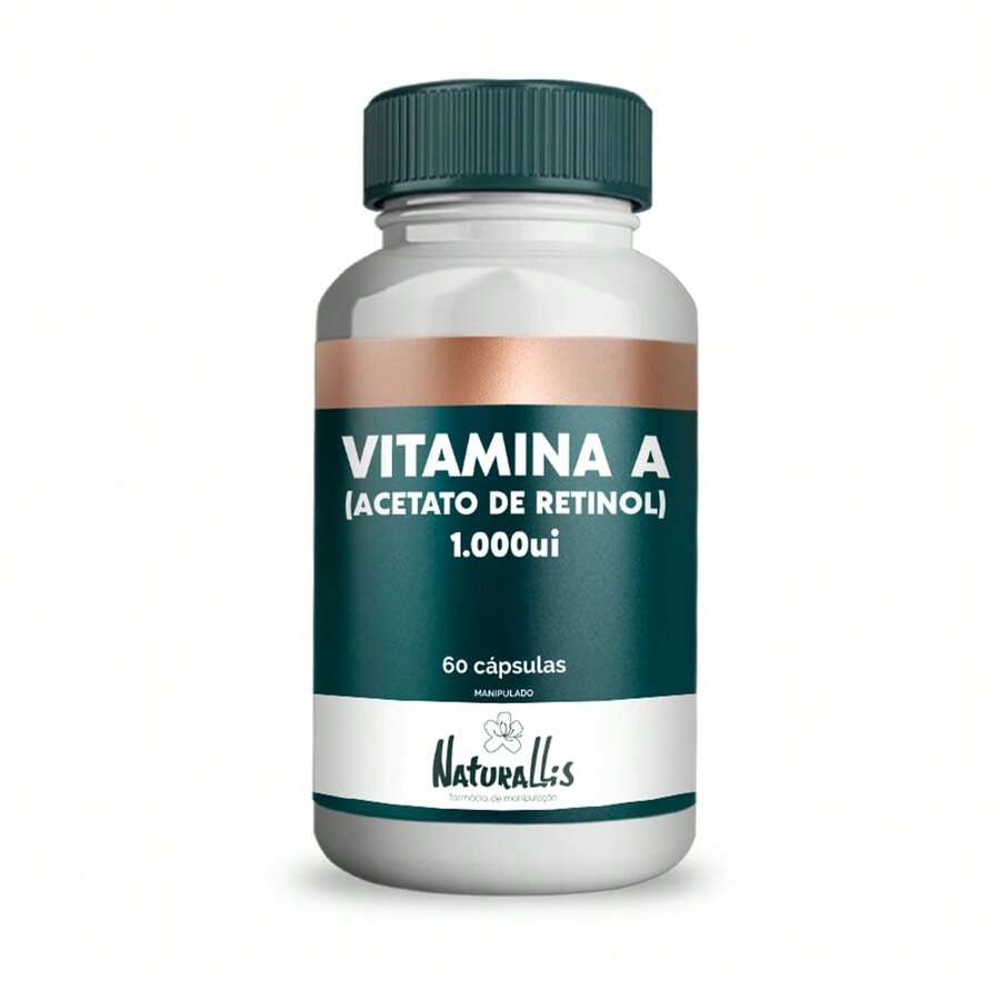 Vitamina A 1.000ui (Acetato de Retinol) - 60 cápsulas