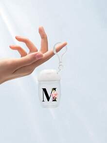 粉色秋海棠字母 A-Z 创意印花图案，透明洗手液空瓶，旅行装，带挂钩白色翻盖，可重复使用瓶盖，便携式空瓶可重新灌装，化妆品容器，适用于液体乳液，旅行装，家庭收纳装，户外旅行装，是送给家人和朋友的贴心礼物，毕业礼物，母亲节礼物，周年纪念礼物。 - 彩色 - 查看 8