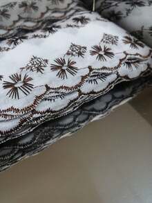 English Embroidery Lace 5cm Width - 13.70 Meter Piece - 棕色的 - 查看 1