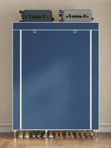 This Wardrobe Is 41.34 Inches Long, Approximately 105 Cm. It Can Be Quickly Assembled Without Tools, Usually With Detailed Instructions. Disassembly Is Also Very Easy, Making It Convenient To Move And Store. The Fabric Part Can Be Cleaned Regularly To Keep It Tidy.