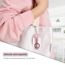 Alarma de seguridad personal, llavero de autodefensa de emergencia con luz LED de 130 dB, alarma de seguridad de emergencia para mujeres, hombres, trabajadores nocturnos y corredores. - Rosa - Ver 11