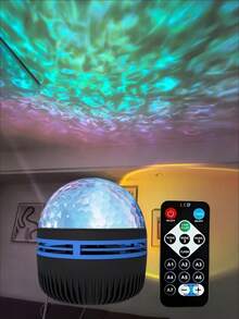 1pc Aurora LED Atmosphere Projection Light RGB Remote Control, Galaxy Star Projector, Bedroom Night Light Projector, Star Projector, Adult Room Decoration, Home Cinema, Ceiling, Gift Decoration, Wedding Decoration, Magical Projection Light Gift - Multi-color light - View 10