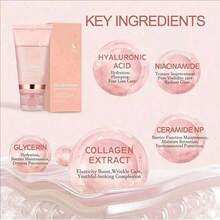 Collagen Overnight Wrapping Peel Off Facial Mask Pack - Elasticity & Hydration Care, Reduces Sagging & Dullness - Hydrolyzed Collagen For Glowing Skin - Korean Skin Care, Face Masks Skincare - 粉色 - 查看 4